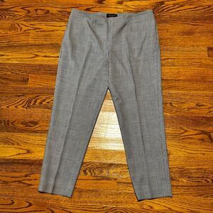 Piazza Sempione Glen Plaid Gray Capri Pants. Size 44.